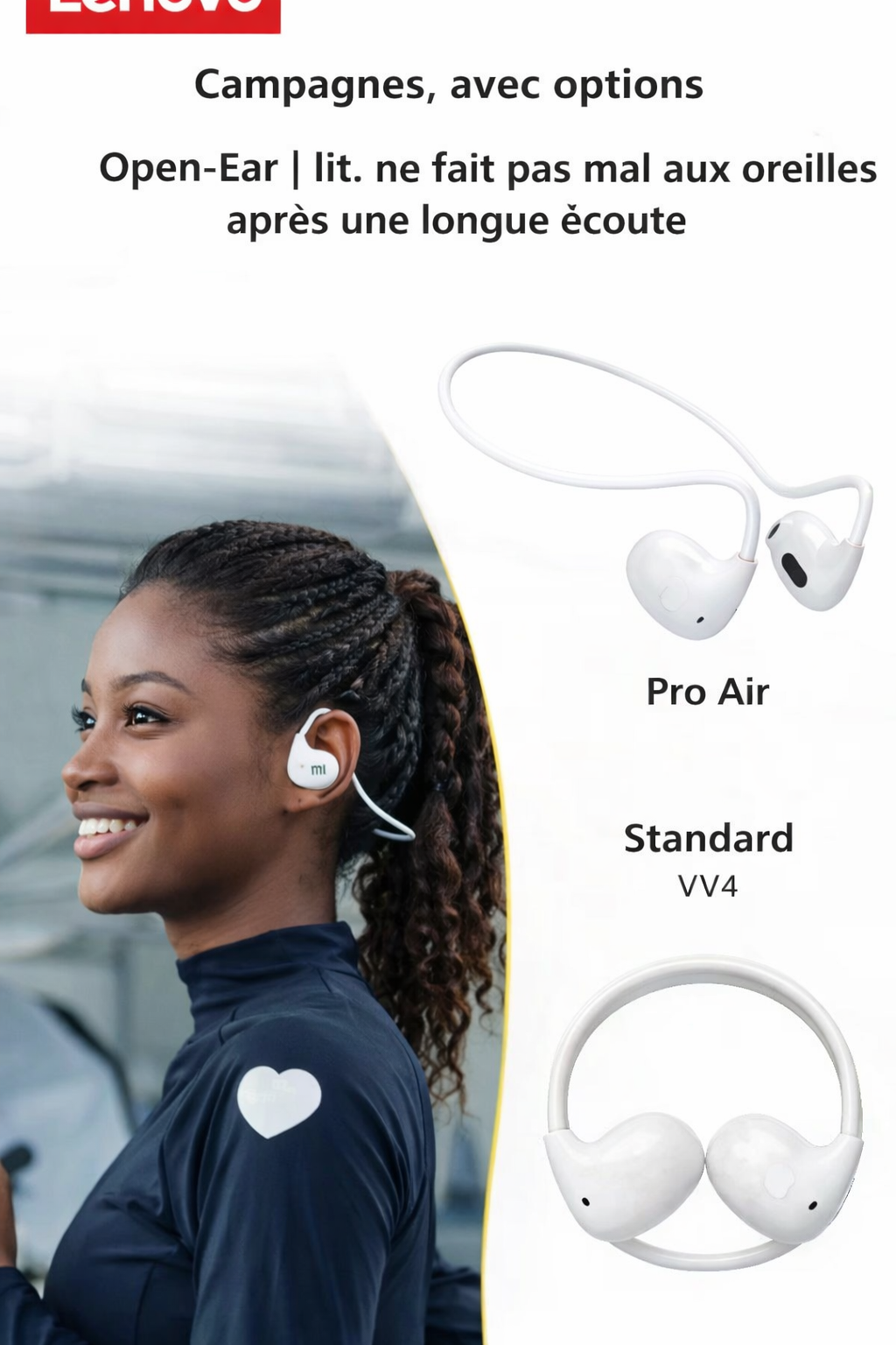 Écouteurs Sans Fil Open-Ear Pro Air à conduction aérienne